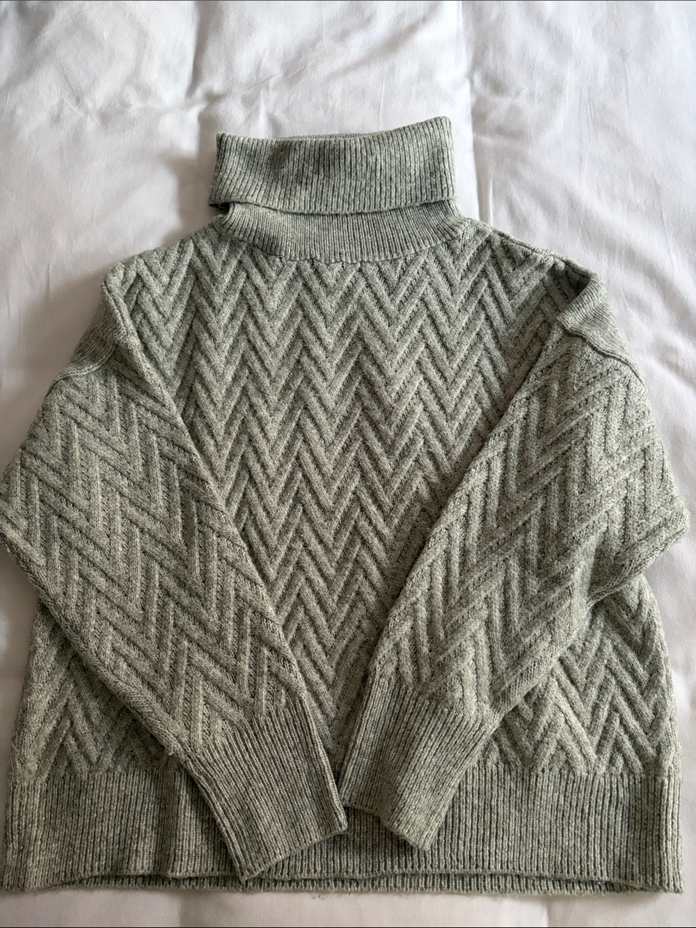 Soft Knit Cowl Neck Sweater - Light Gray